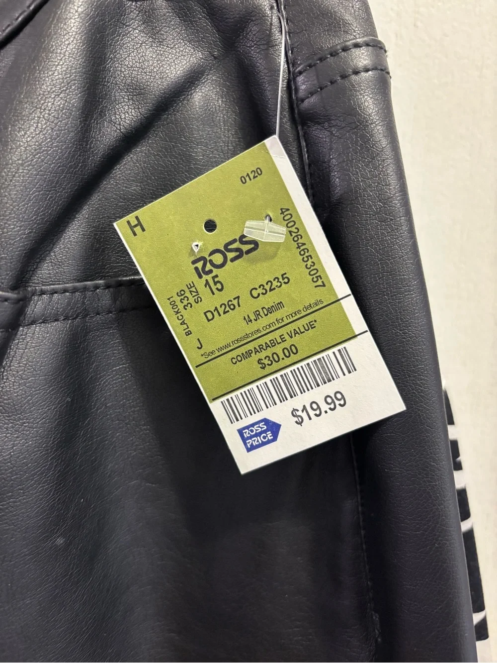 tgla Black Faux Leather Pants